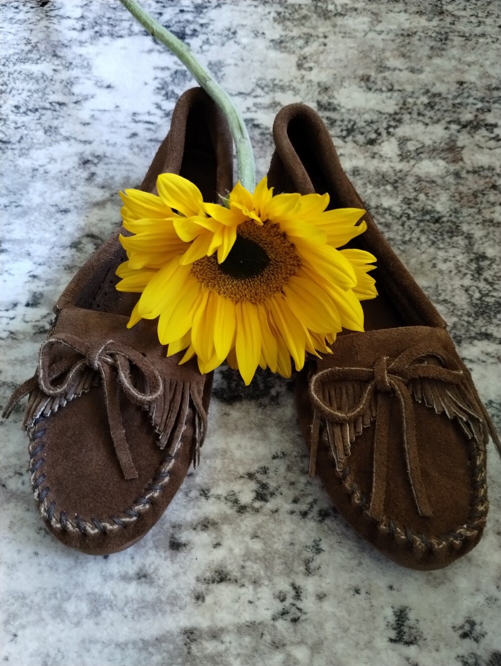 Minnetonka Kilty Moccasins Brown 7
